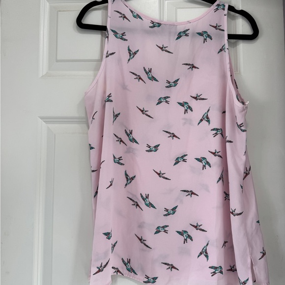 Primark Light Pink Tank Top with Bird Pattern - Picture 4 of 5